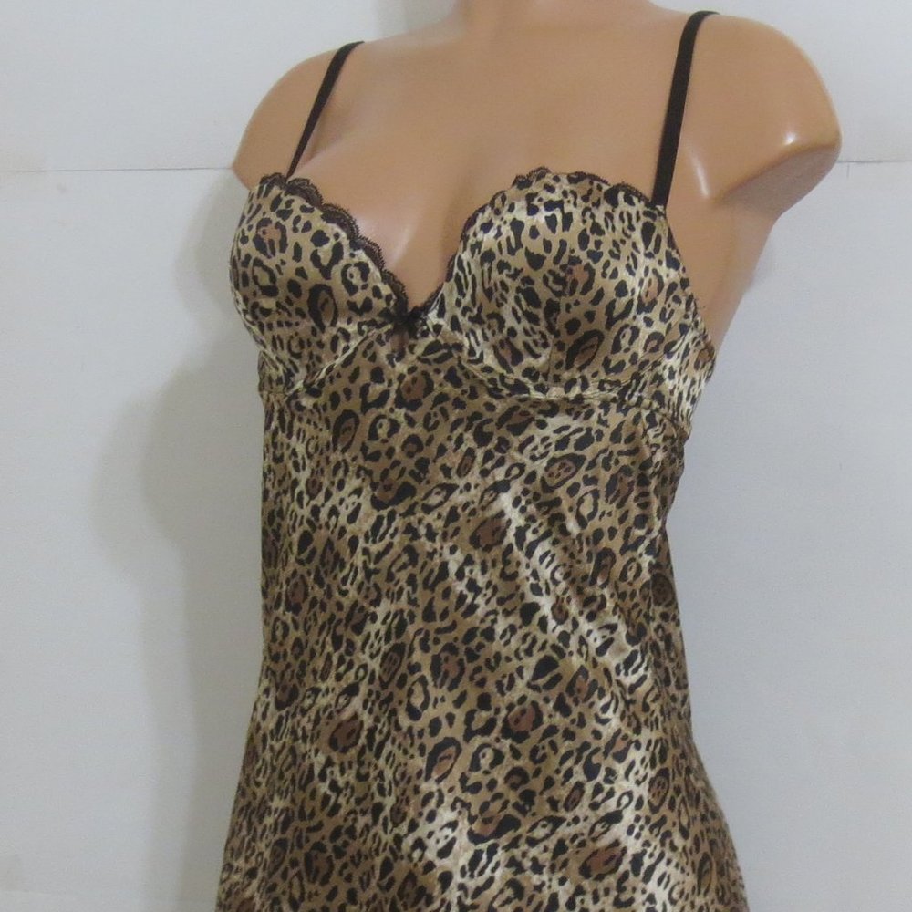Victoria's Secret Babydoll Tan/Black Animal Print